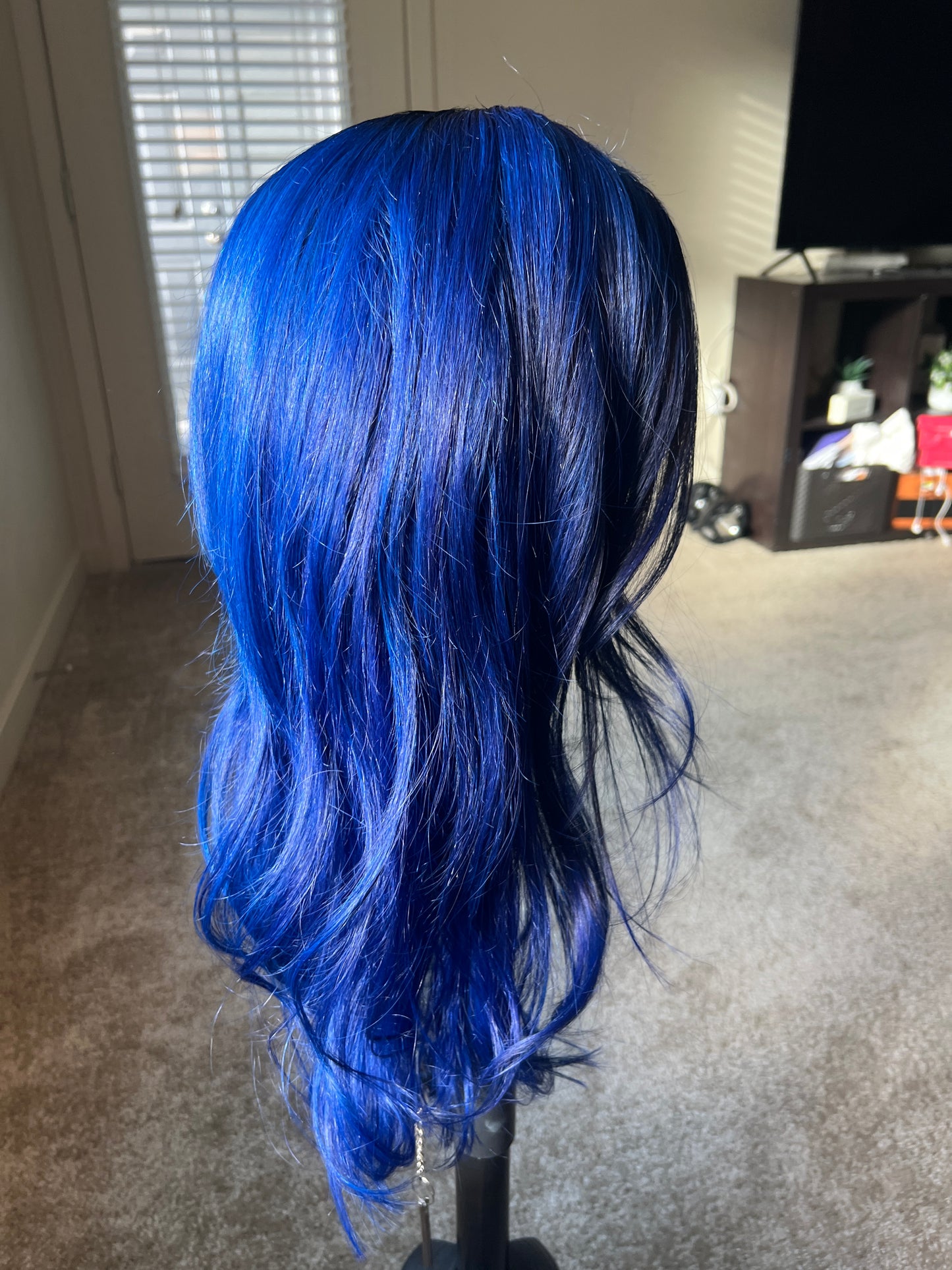 18" Full Lace Blue Wig