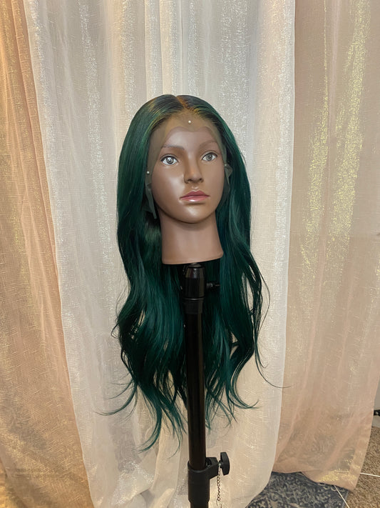 Deep Green Front Lace Wig (LARGE)